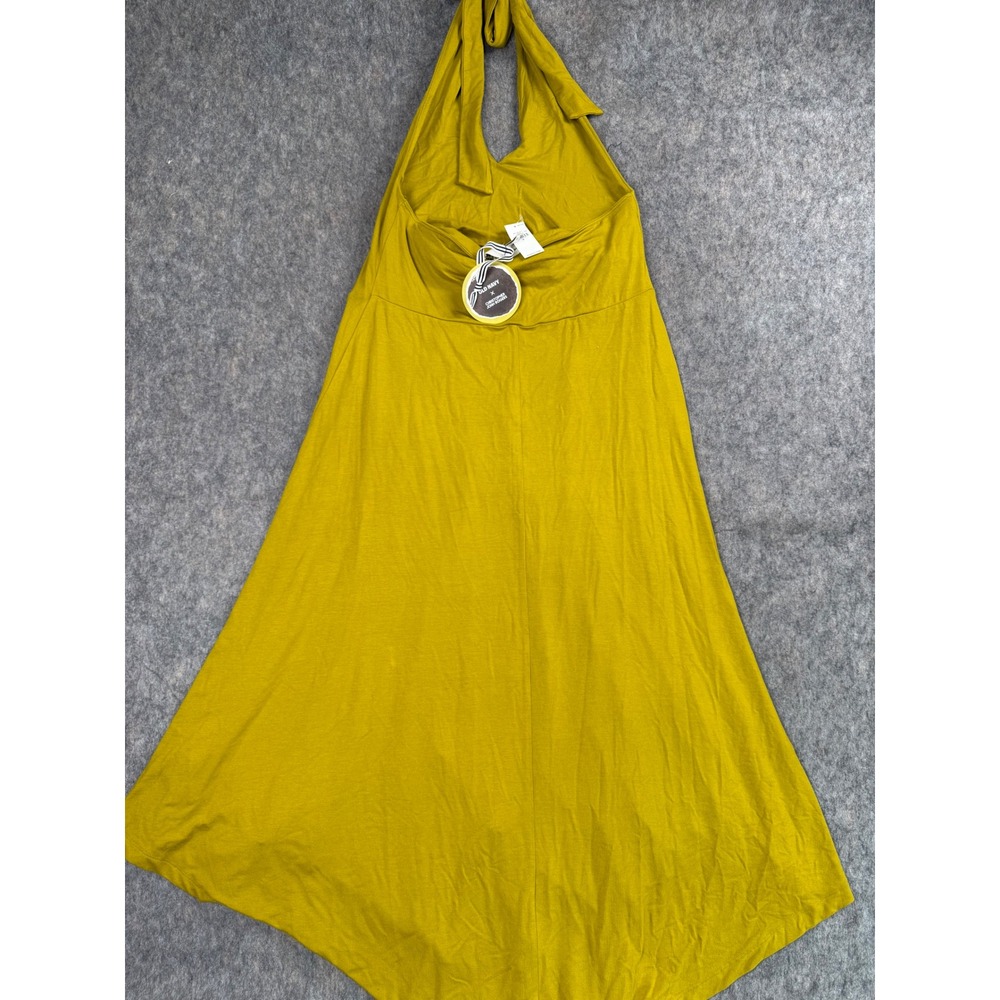 Old Navy x Christopher John Rogers Halter Maxi Dress Mustard Yellow M - Picture 6 of 8
